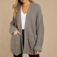Zita Casual Knit Jacket with V-Neck