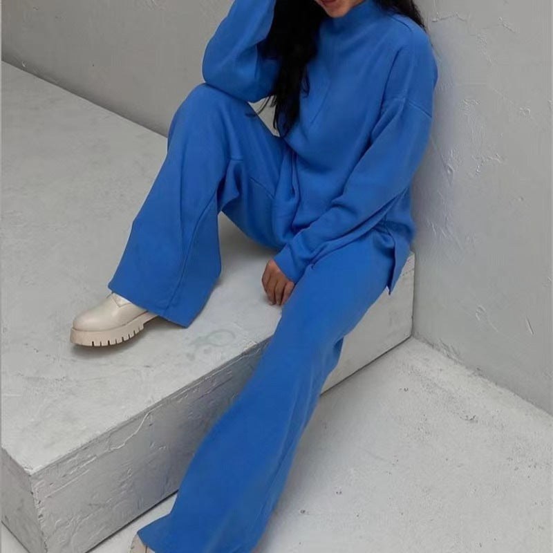 Zita Casual Knit Set in Blue