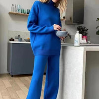 Zita Casual Knit Set with Wide Leg