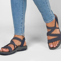 Zivelle | Women's Strappy Elastic Walking Sandals