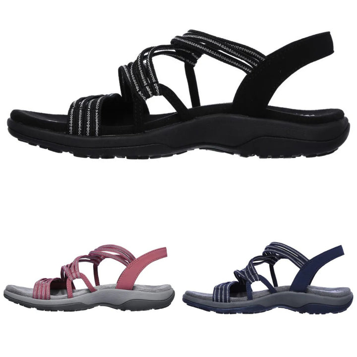 Zivelle | Women's Strappy Elastic Walking Sandals
