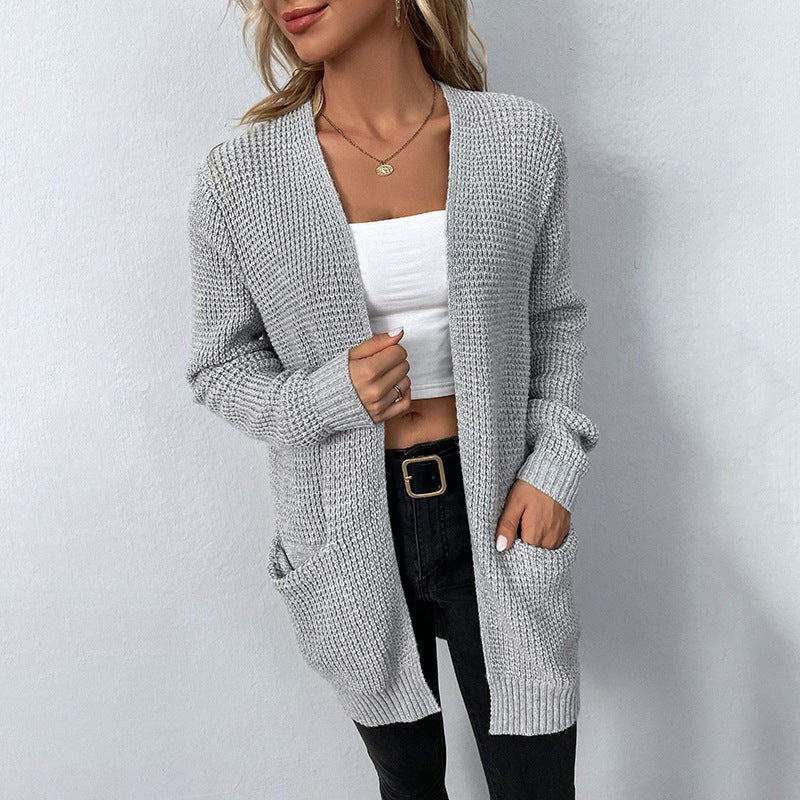 Zoe Casual Knit Cardigan with Pockets