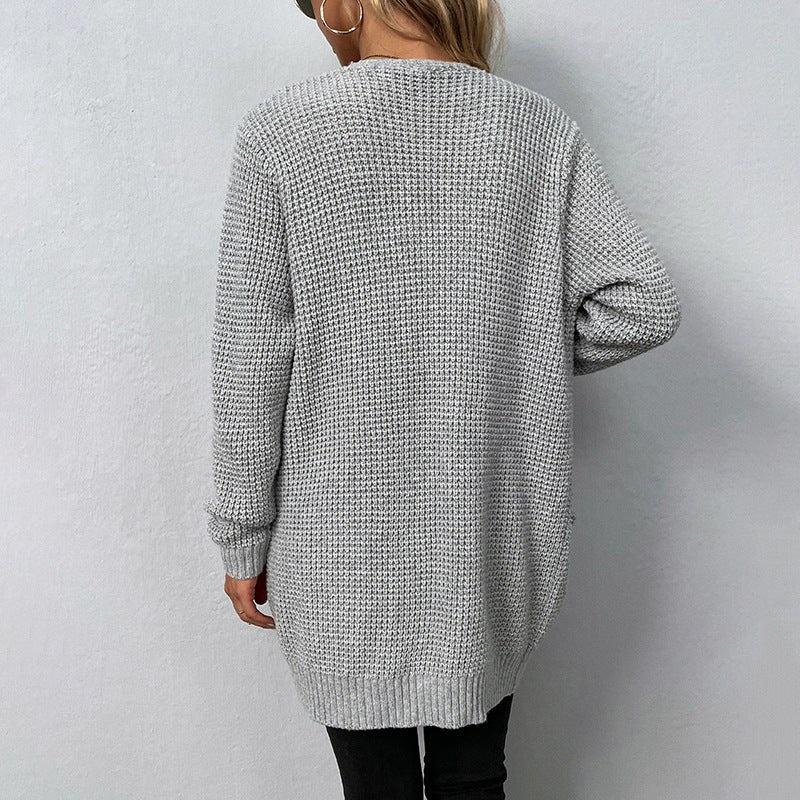 Zoe Casual Knit Cardigan with Pockets