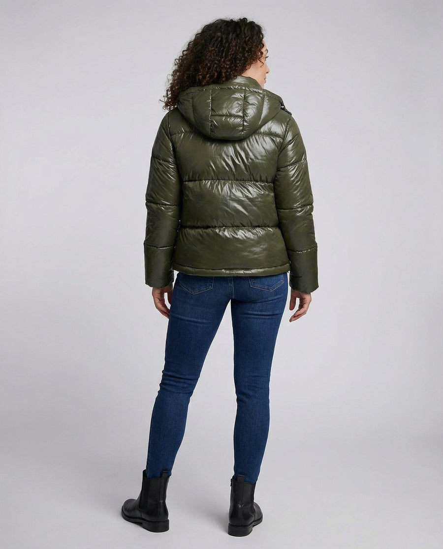 Zoe Jacket with Hood in Green
