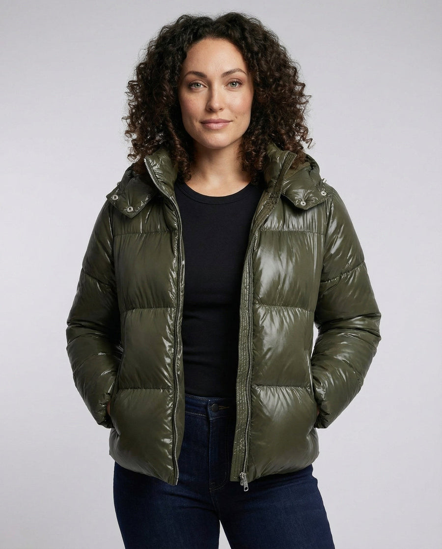 Zoe Jacket with Hood in Green