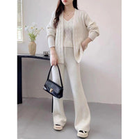 Zoe Knit Trousers in Cream