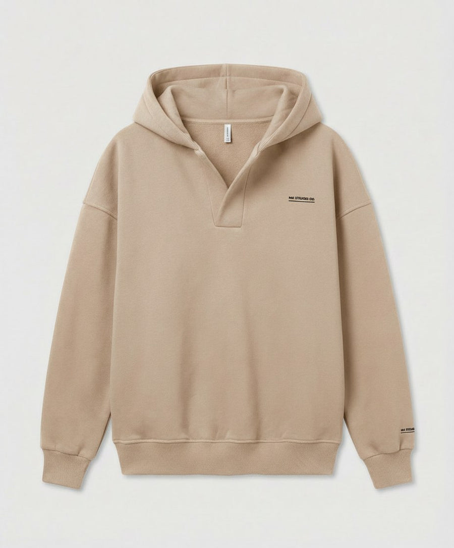 Zora Hoodie with Hood and Oversized in Beige