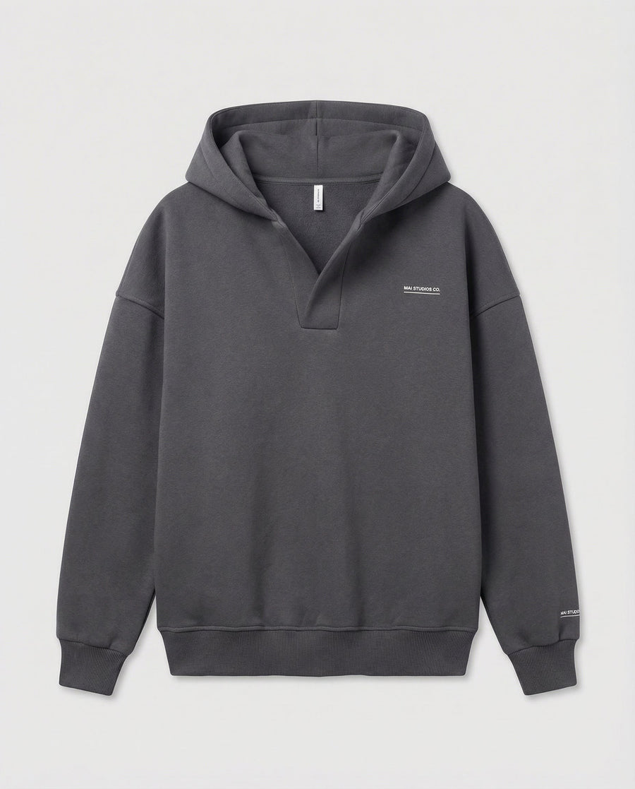 Zora Hoodie with Hood and Oversized in Grey