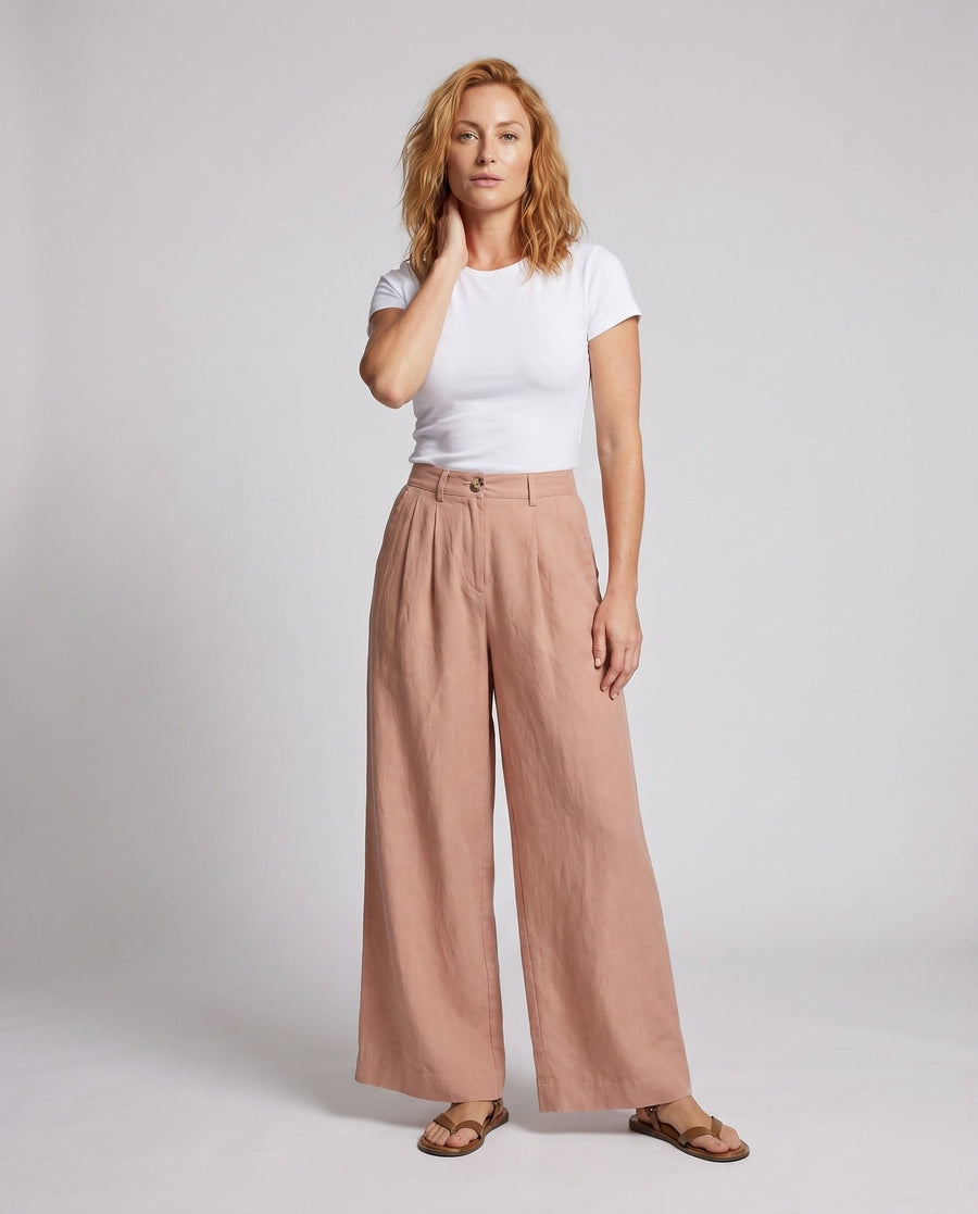 Zora Linen Trousers with Pockets